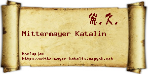 Mittermayer Katalin névjegykártya